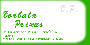 borbala primus business card